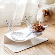 猫用食器 犬用食器 フードボウル ダブルボウル 2in1 台付き スタンド付き 食べやすい 餌皿 給水 猫用品 犬用品 ペット用品 ネコ 猫 ねこ シンプル かわいい おしゃれ