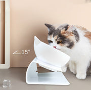 猫用食器 犬用食器 フードボウル ダブルボウル 2in1 台付き スタンド付き 食べやすい 餌皿 給水 猫用品 犬用品 ペット用品 ネコ 猫 ねこ シンプル かわいい おしゃれ