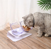 猫用食器 犬用食器 フードボウル ダブルボウル 2in1 台付き スタンド付き 食べやすい 餌皿 給水 猫用品 犬用品 ペット用品 ネコ 猫 ねこ シンプル かわいい おしゃれ