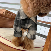 ペットウェア カジュアルシャツ 犬服 猫服 ドッグウェア 洋服 ペット服 チェック柄シャツ 小型犬 中型犬 前ボタン イヌ ネコ かわいい カジュアル ペット用品