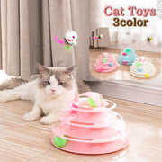 猫用おもちゃ キャットトイ ボール ペット用品 猫 ネコ タワー型 一人遊び ストレス解消 夢中 猫用玩具 組立て式 回転 回る 猫じゃらし かわいい カラフル