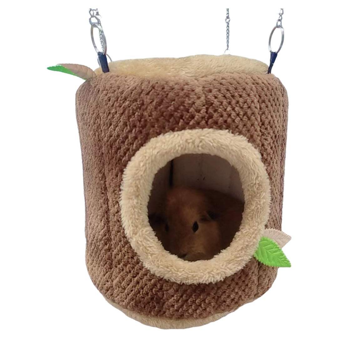 ペットベッド 寝床 ハウス おうち 隠れ家 ハンモック 小動物用 ケージ取り付け ペット用品 ドーム型 切り株 モルモット フェレット ハムスター チンチラ ミニウサギ フクロモモンガ リス ファンシーラット デグー あったか ふわふわ 防寒