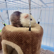 ペットベッド 寝床 ハウス おうち 隠れ家 ハンモック 小動物用 ケージ取り付け ペット用品 ドーム型 切り株 モルモット フェレット ハムスター チンチラ ミニウサギ フクロモモンガ リス ファンシーラット デグー あったか ふわふわ 防寒