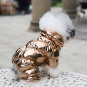 ドッグウェア ジャケット 犬服 ペット服 ペット用品 犬用 L XL 2XL つなぎ カバーオール コート ダウンコート風 冬服 防寒 あったか 無地 シンプル かわいい