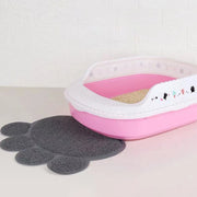 ペット用トイレマット 猫用トイレマット 砂とりマット ネコ 小動物用 ペットグッズ ペット用品 肉球型 まき散らし防止 グレー ベージュ ブルー グリーン カジュアル ポップ 可愛い キュート おしゃれ