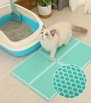 猫用砂取マット 猫砂マット トイレマット 単品 1枚 飛び散り防止 拡散防止 散らかし防止 ペット用品 組み合わせ ネコ ねこ ペットマット メッシュ 足砂取り 防水 スクエア 四角 シンプル キャットグッズ