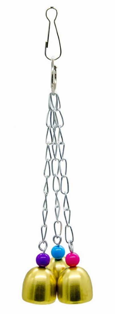ペット用品 鳥用品 おもちゃ 玩具 インコ 鳥 オウム チェーン ベル トリプルベル 鈴 吊り下げ式 かわいい ストレス解消