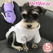 ペットウェア Tシャツ 犬服 犬 猫 ドッグウェア カットソー 英字プリント カジュアル 洋服 ペット用品 おしゃれ 可愛い かわいい 超小型犬 小型犬 中型犬 イヌ用 いぬ用 ネコ用 ねこ用 ドッグウェア キャットウェア ドッグウエア キャットウエア
