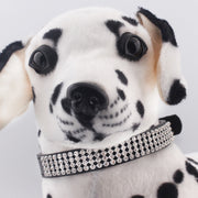 首輪 ペット用 犬用 猫用 チョーカー カラー ベルトタイプ フェイクレザー ラインストーン キラキラ 可愛い おしゃれ 小型犬 サイズ調節可能 お散歩