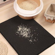 猫用 砂取りマット トイレマット 猫砂キャッチャー 砂落とし ネコ ペット用品 飛び散り防止 滑り止め 防水 大判 長方形 水洗い可