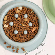 ペット用フードボウル ペット用フードボール ペット用食器 イヌ 小型犬 中型犬 猫 ネコ 小動物用 ペット用品 ペットグッズ 早食い防止 丸形 ラウンド 無地 ピンク ブルー グリーン シンプル カジュアル 可愛い キュート