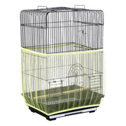 鳥かごカバー バードケージカバー ペット用品 メッシュ ネット 伸縮性 取り付け簡単 通気性 防塵 エサの飛び散り防止 飛散防止 ペットグッズ 黒 白 Sサイズ