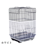 鳥かごカバー バードケージカバー ペット用品 メッシュ ネット 伸縮性 取り付け簡単 通気性 防塵 エサの飛び散り防止 飛散防止 ペットグッズ 黒 白 Sサイズ