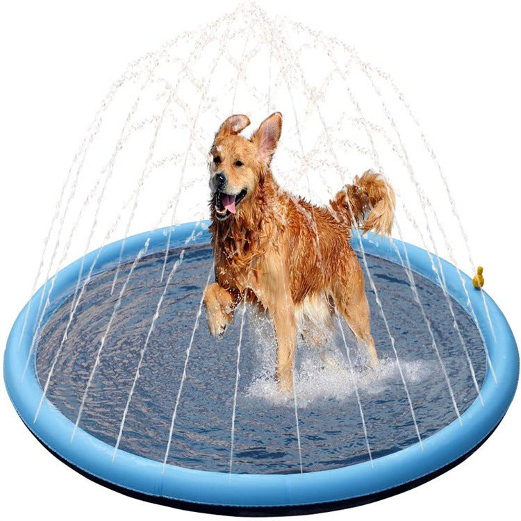 ペット用噴水マット 犬用 直径100cm プールマット ウォータープレイマット 水遊び 商品画像2