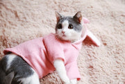 ペットウェア キャットウェア パーカー 犬服 猫服 無地 フード付き うさぎ耳 洋服 ドッグウェア 可愛い おしゃれ お出かけ お散歩 記念写真 ギフト プレゼント ワンちゃん ネコちゃん イヌ ネコ キャット ドッグ ピンク グレー