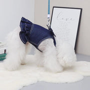 ドッグウェア 犬服 キャミソール ワンピース ペット 犬 猫 デニム 洋服 ノースリーブ 前開き リボン フリル 可愛い 春夏 軽量 キャミワンピ プルオーバー マジック テープ 着せやすい 袖なし フレア Aライン ティアードスカート 無地 シンプル カジュアル かわいい おしゃれ お散歩 お出かけ いぬ イヌ DOG 小型犬 中型犬 ねこ ネコ キャット ギフト 贈り物 秋