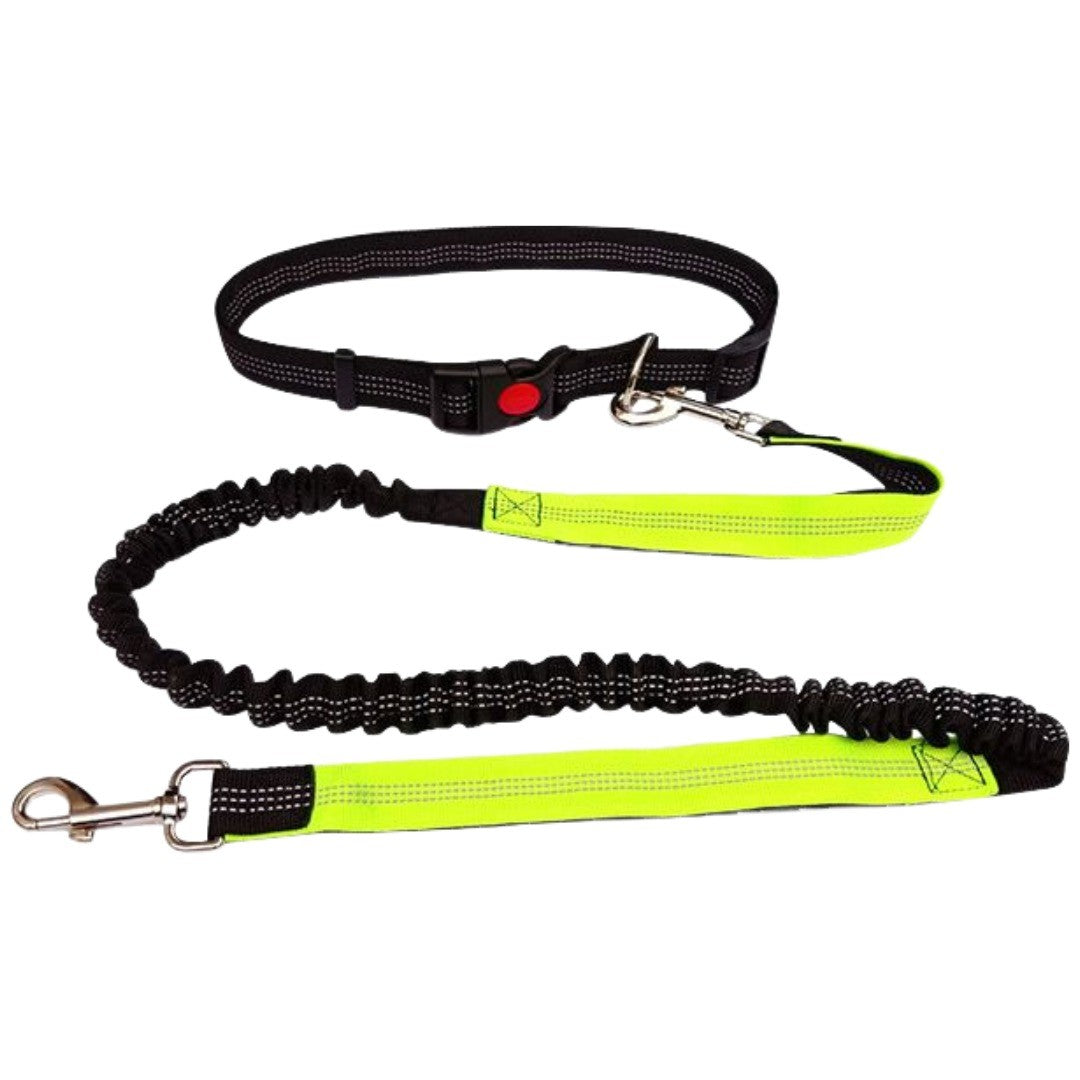 ウエストリード ハンズフリー リード 腰ベルト付き 犬用 小型犬 中型犬 ペット用品 ペットグッズ 伸縮 多機能 リーシュ 散歩 ジョギング ランニング Dカン