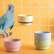 鳥用餌入れ ゲージ用 単品 カップフィーダー リングスタンド 水入れ ステンレス エサ入れ ペット用 鳥用品 陶器 丸型 フードボウル 給餌器 餌入れ 取付け 小鳥 トリ インコ 文鳥 シンプル ハムスター チンチラ