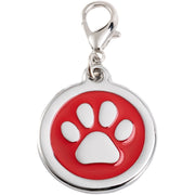ペット用迷子札 名札 ネームタグ ネームチャーム 犬猫兼用 ドッグタグ キャットタグ 犬 猫 ペット用品 ペットグッズ 首輪アクセサリー 肉球 迷子防止 シンプル かわいい キュート おしゃれ