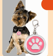 ペット用迷子札 名札 ネームタグ ネームチャーム 犬猫兼用 ドッグタグ キャットタグ 犬 猫 ペット用品 ペットグッズ 首輪アクセサリー 肉球 迷子防止 シンプル かわいい キュート おしゃれ