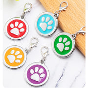 ペット用迷子札 名札 ネームタグ ネームチャーム 犬猫兼用 ドッグタグ キャットタグ 犬 猫 ペット用品 ペットグッズ 首輪アクセサリー 肉球 迷子防止 シンプル かわいい キュート おしゃれ