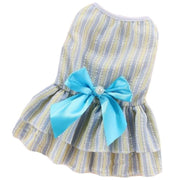 ペット用ワンピース ペットウェア 犬服 猫服 犬用ウェア ドッグウェア リボン フリル ストライプ チェック 可愛い おしゃれ お散歩 記念写真 ギフト プレゼント ワンちゃん ネコちゃん イヌ ネコ キャット ドッグ