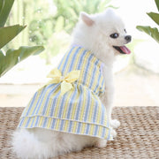 ペット用ワンピース ペットウェア 犬服 猫服 犬用ウェア ドッグウェア リボン フリル ストライプ チェック 可愛い おしゃれ お散歩 記念写真 ギフト プレゼント ワンちゃん ネコちゃん イヌ ネコ キャット ドッグ