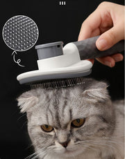 スリッカーブラシ ペット用ブラシ くし 猫用 犬用 ペット用品 抜け毛取り ムダ毛 グルーミング ブラッシング お手入れ 先玉付き 楕円形 プッシュ式 ケア用品 ペットグッズ ねこ ネコ いぬ イヌ