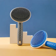 スリッカーブラシ ペット用ブラシ くし 猫用 犬用 ペット用品 抜け毛取り ムダ毛 グルーミング ブラッシング お手入れ 先玉付き 楕円形 プッシュ式 ケア用品 ペットグッズ ねこ ネコ いぬ イヌ