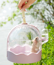 ペットキャリー ペット用キャリーケース ハムスター モルモット 小動物用 ペット用品 ペットグッズ お散歩グッズ お出かけグッズ ショルダーバッグ型 肩掛け 小型 コンパクト 小さめ 給水器付き 給水ボトル付き スライドロック 半円形 丸形 ブルー ピンク カジュアル 可愛い キュート ポップ おしゃれ