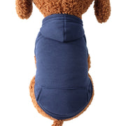 ペットウェア ドッグウェア 犬服 猫服 小型犬 パーカー 袖あり フード リブ ポケット 無地 シンプル カジュアル 防寒 暖かい