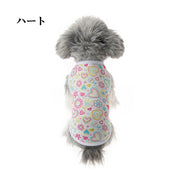 ペットウェア ドッグウェア タンクトップ プルオーバー ノースリーブ 犬用 犬服 イヌ ネコ 猫服 キャット ドッグ 薄手 猫用 小型犬 中型犬 ペット服 袖なし 総柄 ハート ユニコーン 羽 かわいい おしゃれ 夏 春 秋