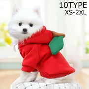 ドッグウェア 犬の服 パーカー スウェット 裏起毛 ペット 小型犬 中型犬 猫 洋服 コスプレ 防寒 暖かい 秋冬 可愛い フード付き 袖あり 保温 あったか プルオーバー 紐 リブ 果物 野菜 動物 かわいい おしゃれ いぬ イヌ DOG ねこ ネコ キャット CAT ギフト 贈り物 お散歩 お出かけ 春 XS S M L XL 2XL