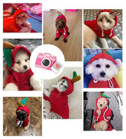 ドッグウェア 犬の服 パーカー スウェット 裏起毛 ペット 小型犬 中型犬 猫 洋服 コスプレ 防寒 暖かい 秋冬 可愛い フード付き 袖あり 保温 あったか プルオーバー 紐 リブ 果物 野菜 動物 かわいい おしゃれ いぬ イヌ DOG ねこ ネコ キャット CAT ギフト 贈り物 お散歩 お出かけ 春 XS S M L XL 2XL
