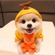 ドッグウェア 犬の服 パーカー スウェット 裏起毛 ペット 小型犬 中型犬 猫 洋服 コスプレ 防寒 暖かい 秋冬 可愛い フード付き 袖あり 保温 あったか プルオーバー 紐 リブ 果物 野菜 動物 かわいい おしゃれ いぬ イヌ DOG ねこ ネコ キャット CAT ギフト 贈り物 お散歩 お出かけ 春 XS S M L XL 2XL