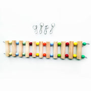鳥用おもちゃ バードトイ おもちゃ トイ 30cm 18cm 鳥用品 ペット用品 はしご 梯子 止まり木 齧り木 ケージ用 玩具 遊び ストレス解消 吊り下げ 羽休め 休憩スペース 木製 フック ビーズ カラフル インコ 鳥 トリ とり ペット