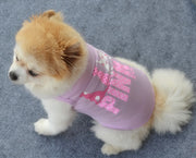 ドッグウェア 犬服 犬用ウェア ペットウェア ベスト タンクトップ ノースリーブ 袖なし カットソー Tシャツ 小型犬用 ロゴ プリント 可愛い おしゃれ お散歩 お出掛け カラフル 派手
