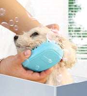 ペット用ブラシ シャンプーブラシ ブラシ ペット用品 バスブラシ バス用品 グルーミング 犬用 猫用 お手入れ 抜け毛取り 抜け毛除去 お風呂 ソフト やわらかい かわいい おしゃれ コンパクト 小さめ 緑 橙