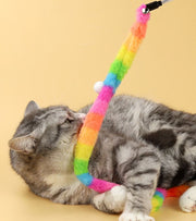 猫のおもちゃ ネコのおもちゃ ねこじゃらし ペットグッズ キャットトイ ペット用品 猫用品 ヘビ ヒョウ柄 カラフル レインボー 虹色 かわいい ストレス解消