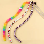 猫のおもちゃ ネコのおもちゃ ねこじゃらし ペットグッズ キャットトイ ペット用品 猫用品 ヘビ ヒョウ柄 カラフル レインボー 虹色 かわいい ストレス解消