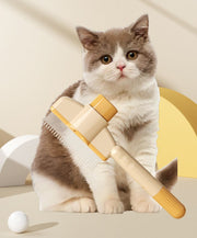 スリッカーブラシ 抜け毛 ムダ毛 毛玉取り 犬 猫 ペット用品 お手入れ ブラッシング グルーミング ワンプッシュで抜け毛除去