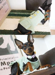 ペット服 ワンピース 犬 猫 ペットウエア テディベア くま お出掛け お散歩 おめかし おしゃれ 袖なし プルオーバー 春 秋 冬 防寒 ペット用品 犬グッズ 猫グッズ