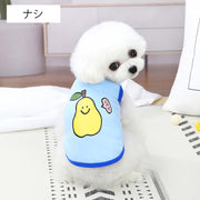 ドッグウェア タンクトップ 犬服 猫服 ペット用品 キャット 小型犬 ノースリーブ 袖なし イチゴ いちご 苺 ナシ なし 梨 果物 フルーツ プルオーバー かわいい おしゃれ お出かけ お散歩 カジュアル デイリー 普段使い 洋服 イヌ ネコ いぬ ねこ