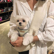 ペット用スリング 斜め掛けキャリーバッグ 犬用 小型犬 猫 ドッグ キャット 抱っこ紐 ペット用品 おしゃれ リバーシブル ショルダー 小物入れポケット フック ポケット 便利