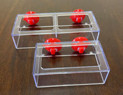 餌拡散防止フレーム 給餌器 アクアリウム 水槽用 フードフィーダー フィーダーカップ 魚用エサ皿 餌入れ 吸盤付き 枠 囲い サークル 広がり防止 散らばらない 透明 クリア
