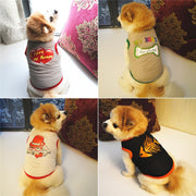ドッグウェア ペットウェア 犬の服 ペットグッズ タンクトップ ベスト トップス 袖なし メッシュ 薄手 通気 日焼け防止 紫外線対策 カラフル イラスト 小型犬 ネコ ペット用品