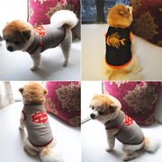 ドッグウェア ペットウェア 犬の服 ペットグッズ タンクトップ ベスト トップス 袖なし メッシュ 薄手 通気 日焼け防止 紫外線対策 カラフル イラスト 小型犬 ネコ ペット用品