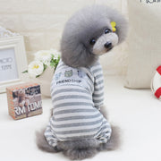 ドッグウェア パジャマ ルームウェア 部屋着 カバーオール ロンパース つなぎ ペット用品 犬服 猫服 小型犬 ボーダー 袖あり プルオーバー リブ クルーネック アニマル柄 おしゃれ かわいい カジュアル デイリー お散歩 お出かけ いぬ イヌ ねこ ネコ キャットウェア