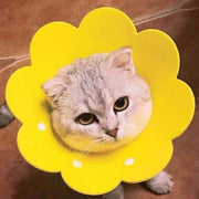 エリザベスカラー 猫用 犬用 スナップボタン サイズ調節可能 簡単装着 傷舐め防止 傷口保護 術後 ケア用品 引っ掻き防止 フラワー 花形 ペット用品 可愛い ネコ用 イヌ用