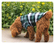 ペットウェア ドッグウェア シャツ 襟付き 犬用 猫用 小型犬 中型犬 ペット用品 ペット服 チェック 袖付き 前開き カジュアル かわいい おしゃれ ボタン